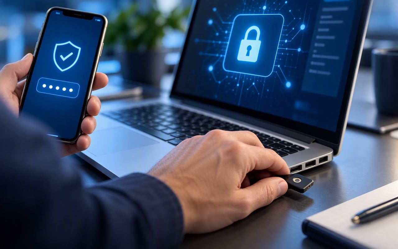 Authentification multifacteur sur ordinateur et smartphone